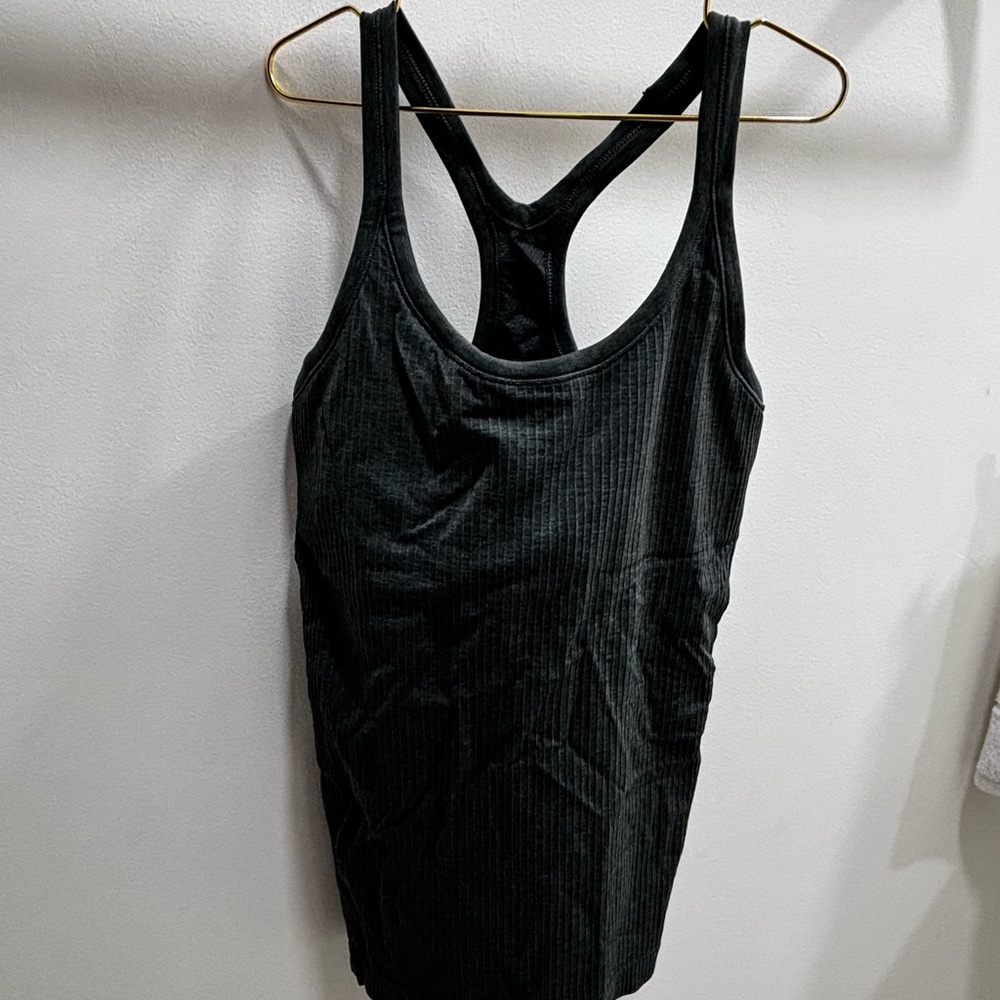 lululemon athletica Hunter Green Ribbed Tank Top